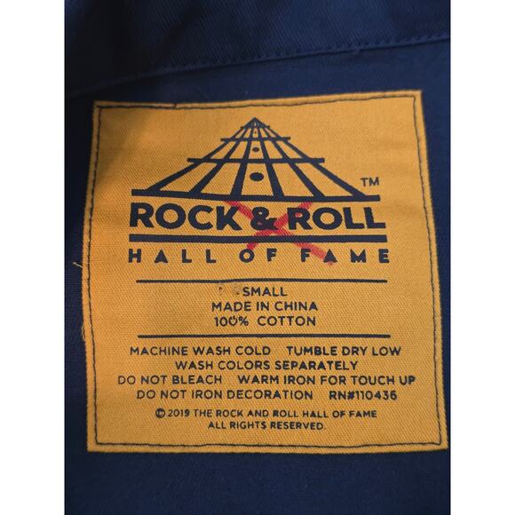 Rock & Roll Hall of Frame Blue Rock Rebel Men's Dress Shirts Small - Picture 6 of 6